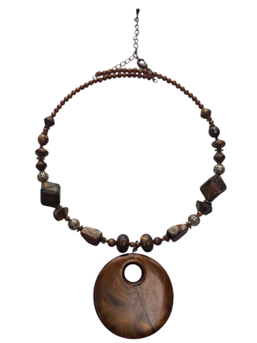 Vintage Beaded Necklace Handmade Hand Crafted Timeless Vintage Artisan Jewelry - Picture 7 of 13